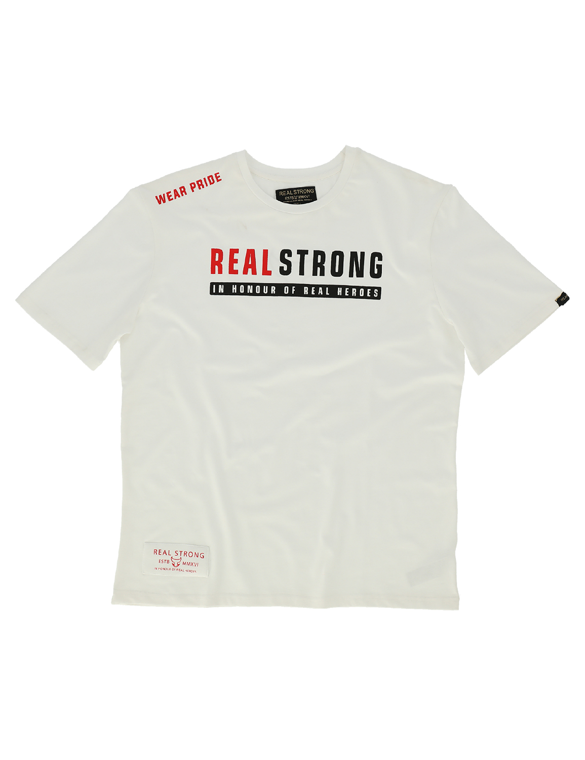 RS BASICS - Honour - Half Sleeve T-Shirt - White (Red)