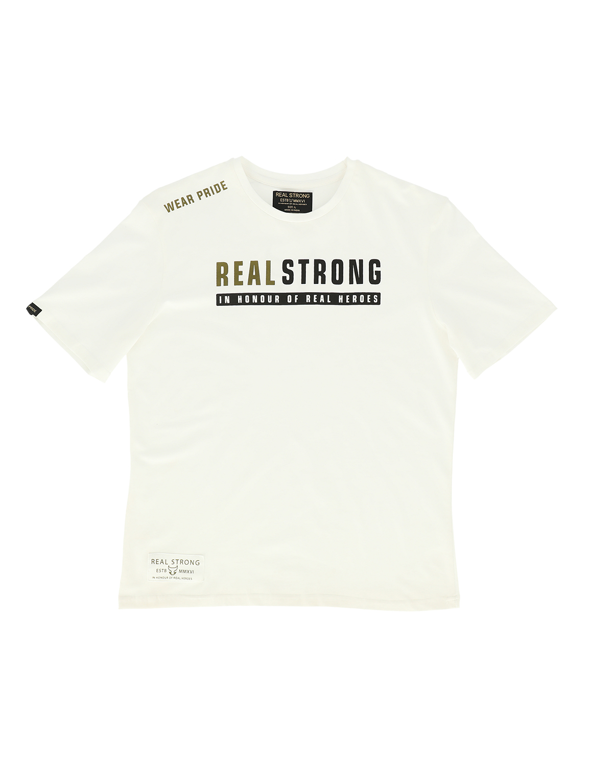 RS BASICS - Honour - Half Sleeve T-Shirt - White (Green)