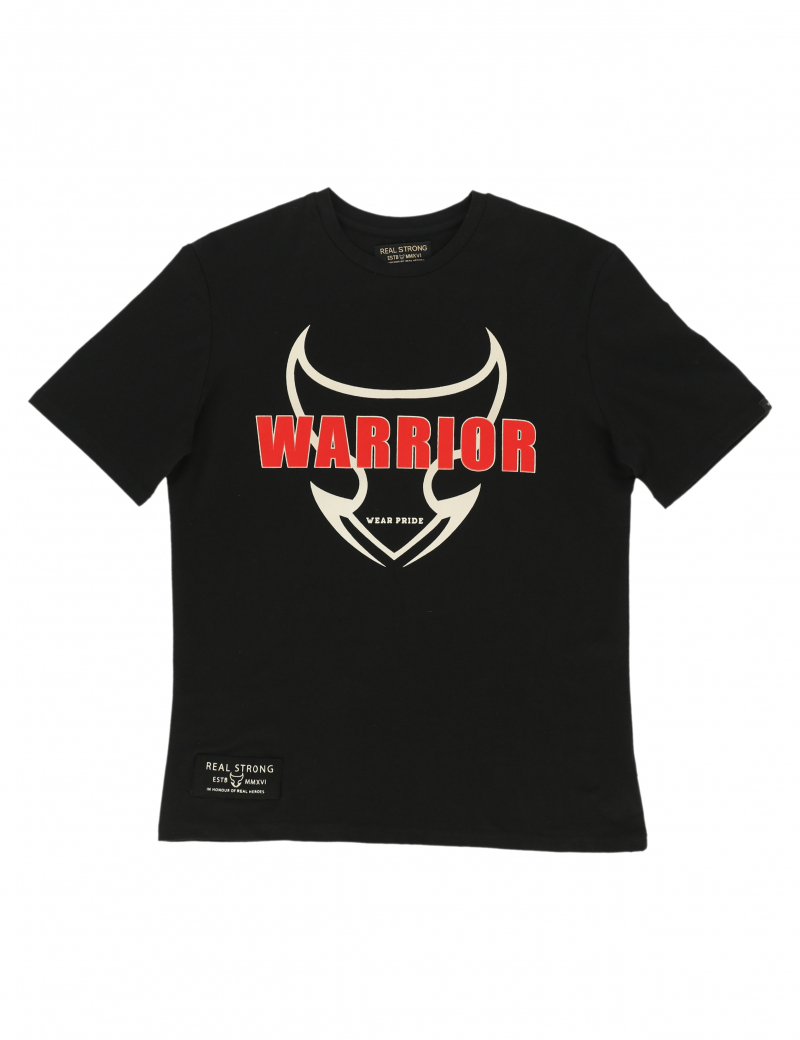 WARRIOR SERIES - Half Sleeve T-Shirt - Black (Red)