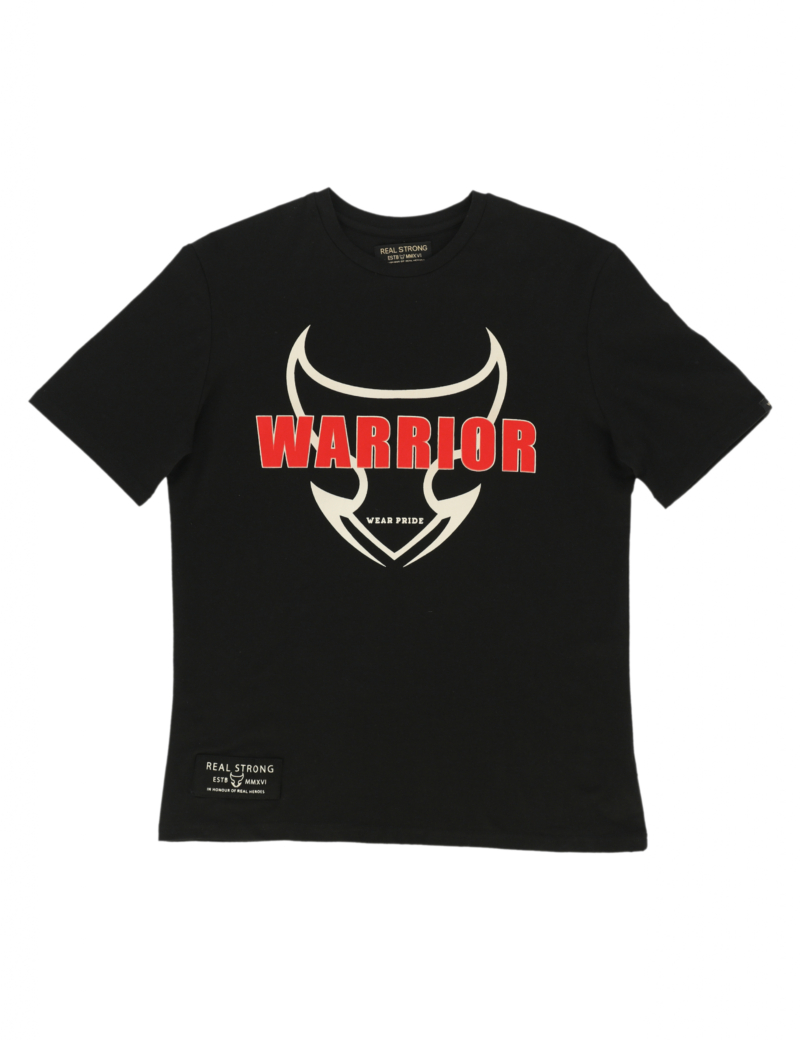 WARRIOR SERIES - Half Sleeve T-Shirt - Black (Red)