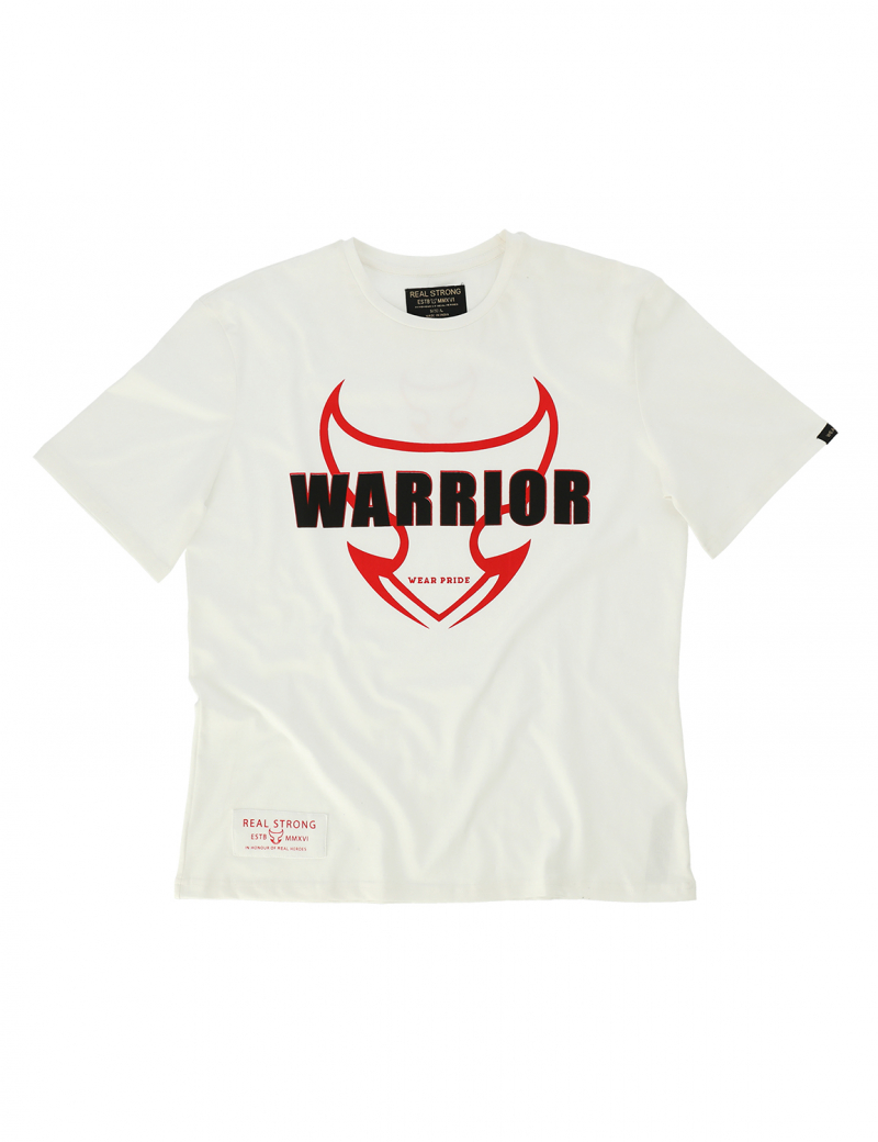 WARRIOR SERIES - Half Sleeve T-Shirt - White (Black)